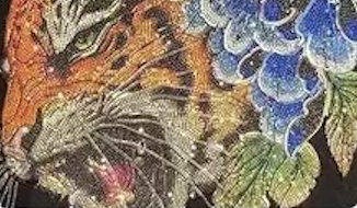 Gradient hot-fix rhinestone pattern on fashion clothing