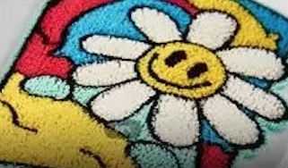 High-density embroidery with detailed thread coverage
