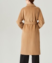 Double Layer Collar Lining Waistband Coat