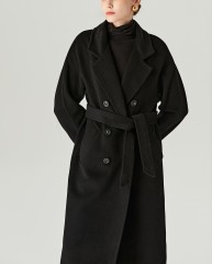 Double Layer Collar Lining Waistband Coat