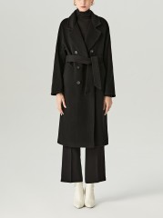 Double Layer Collar Lining Waistband Coat