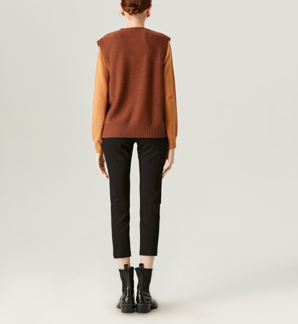 V-neck Wool Vest Sweater