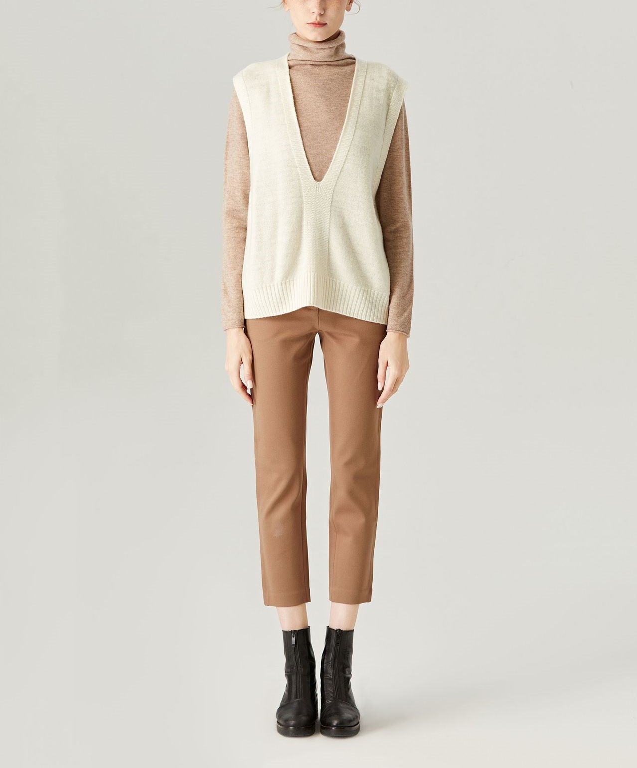 V-neck Wool Vest Sweater