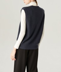 V-neck Wool Vest Sweater