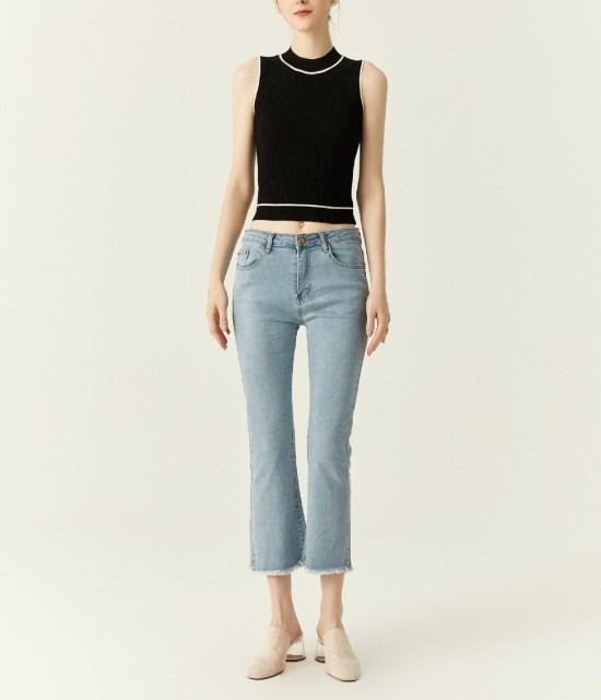Sleeveless Contrast Top