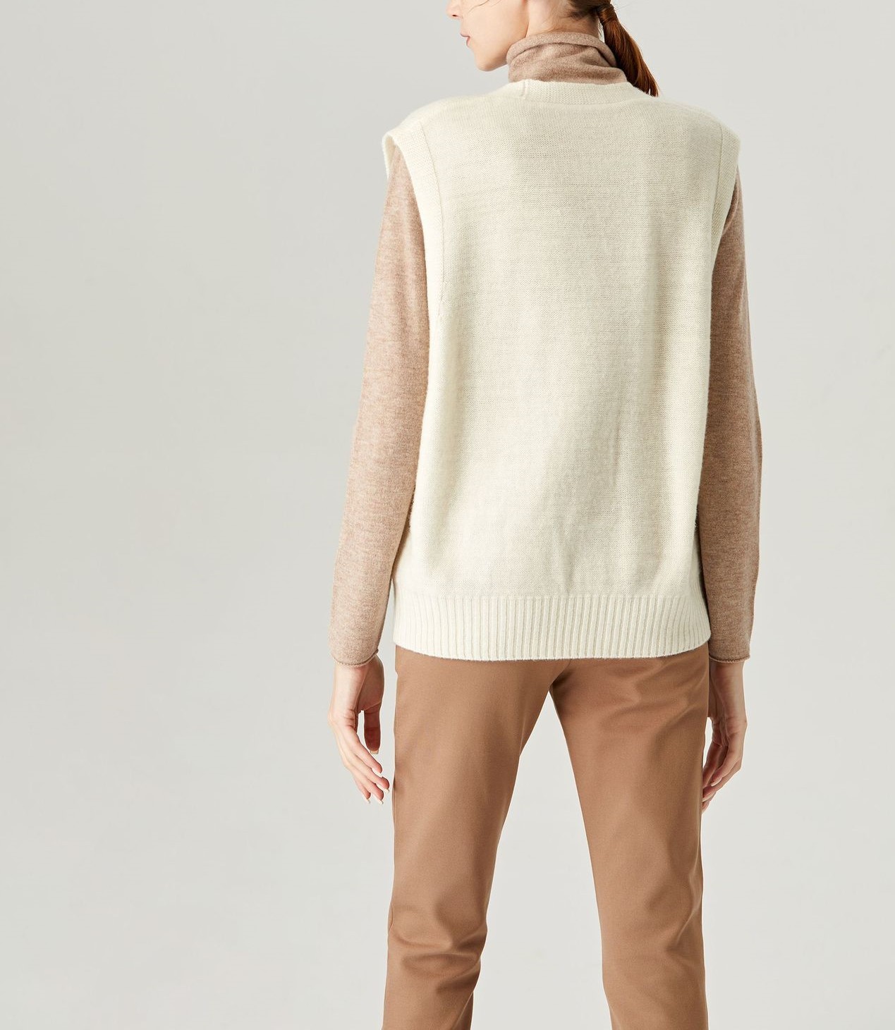 V-neck Wool Vest Sweater