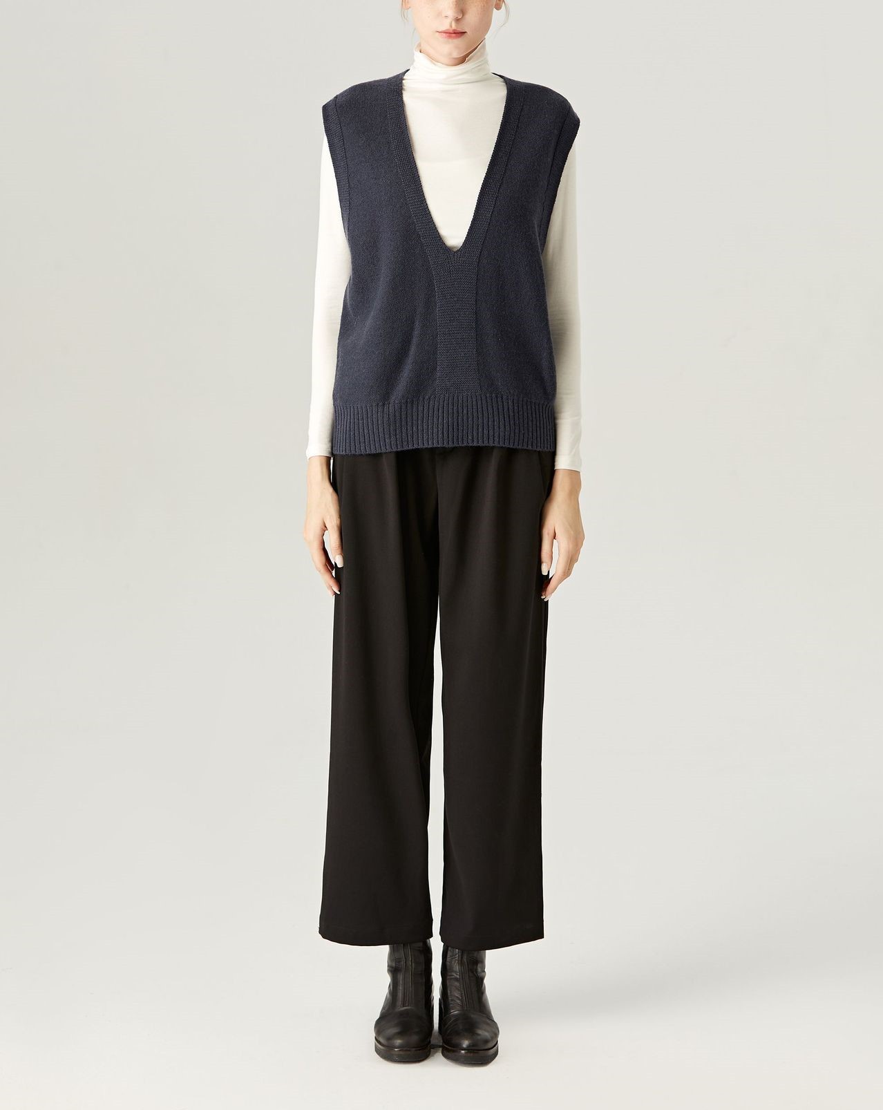 V-neck Wool Vest Sweater