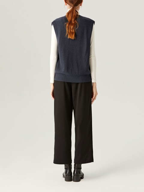 V-neck Wool Vest Sweater