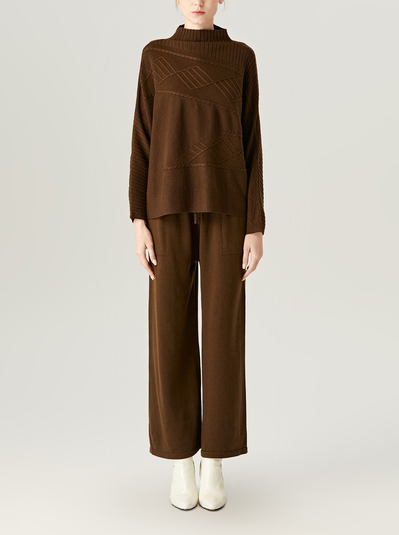 Front Long Back Short Wool Sweater