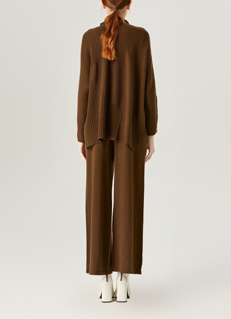 Front Long Back Short Wool Sweater