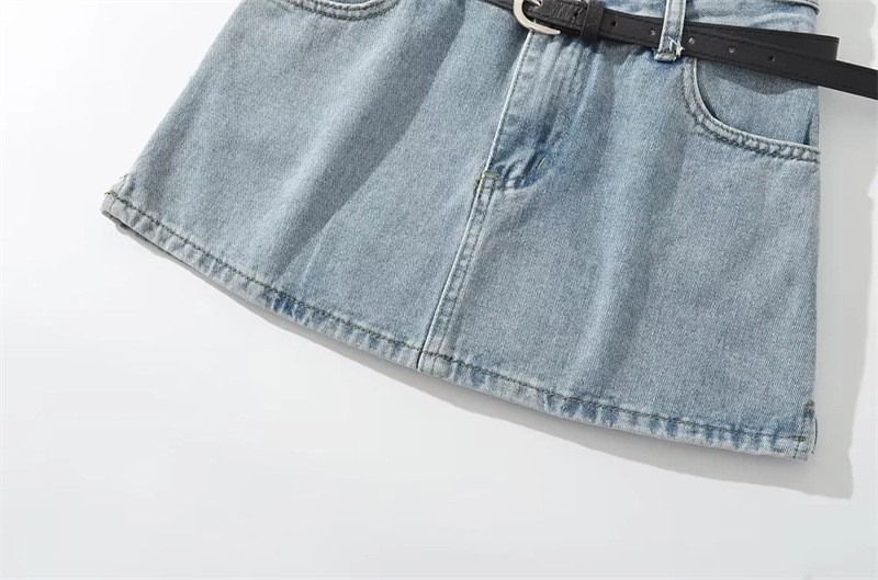 Vintage High Waist Denim Skirt
