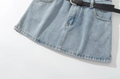 Vintage High Waist Denim Skirt