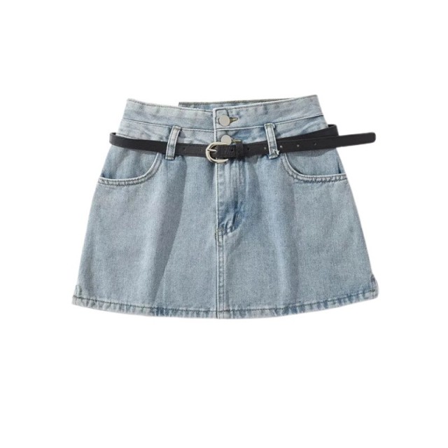 Vintage High Waist Denim Skirt