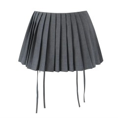 High Waisted Versatile Pleated Short Skirt