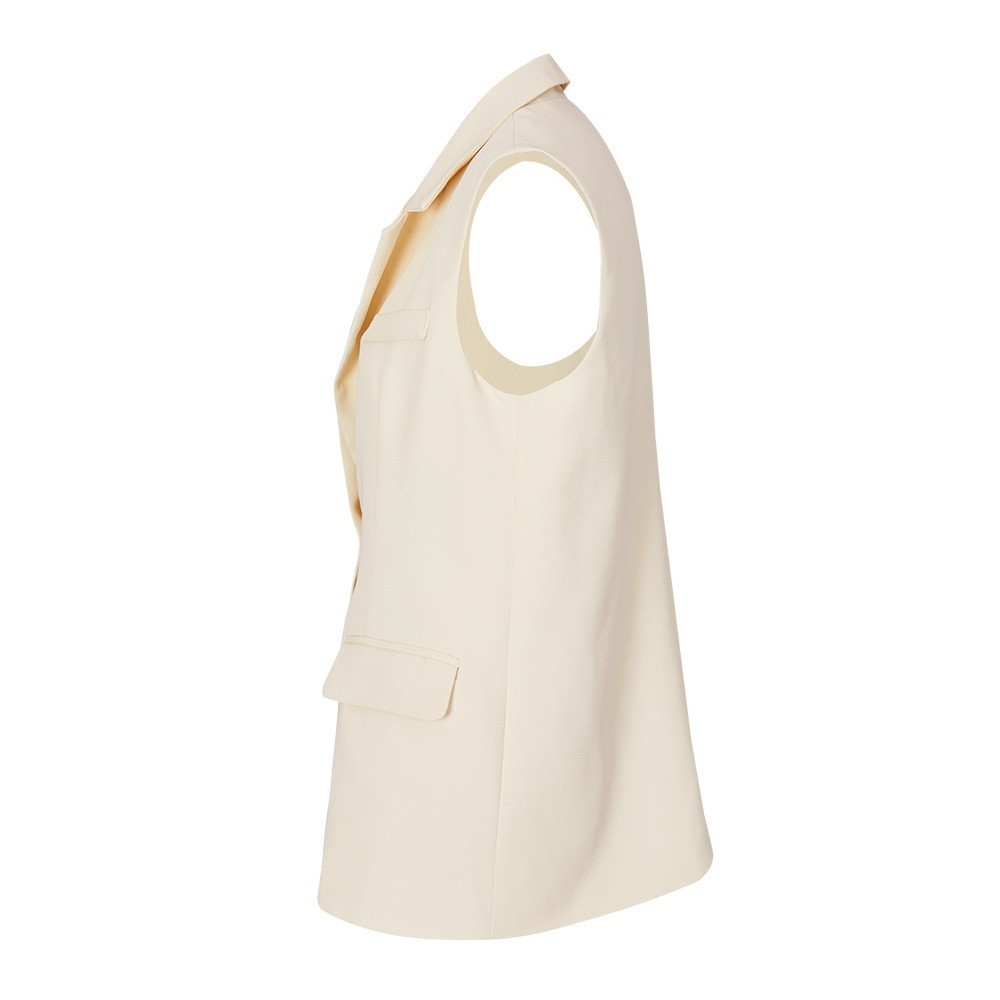 Suit Collar Sleeveless Top