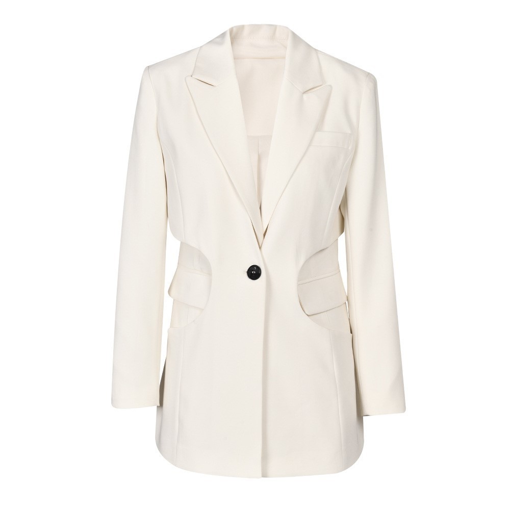 Top Hollow Waist Wrapped Suit Coat