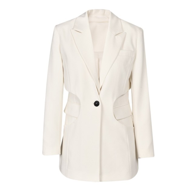 Top Hollow Waist Wrapped Suit Coat