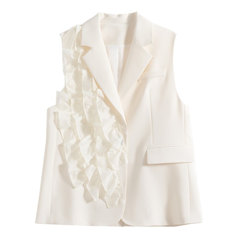 Suit Collar Sleeveless Top