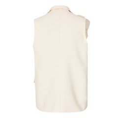 Suit Collar Sleeveless Top