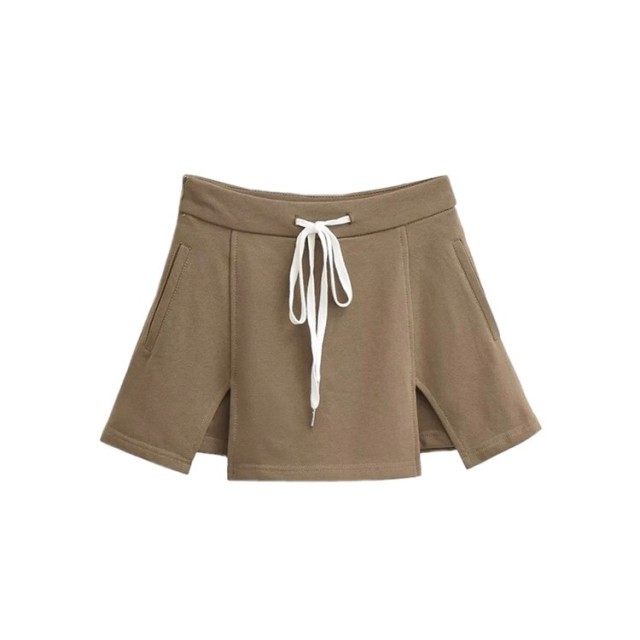 Drawstring Lace Up Skirt