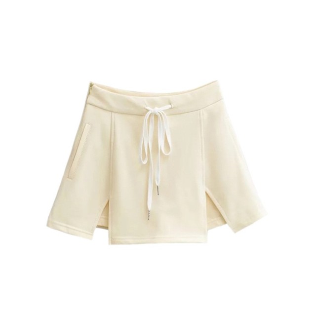 Drawstring Lace Up Skirt