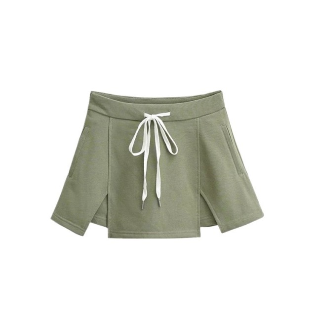 Drawstring Lace Up Skirt