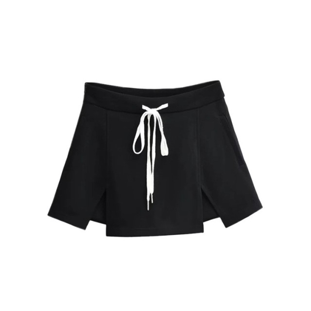 Drawstring Lace Up Skirt