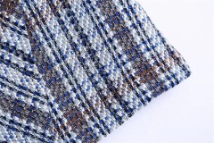 Contrast Plaid Skirt