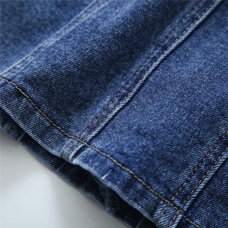 High Waisted Side Denim Skirt