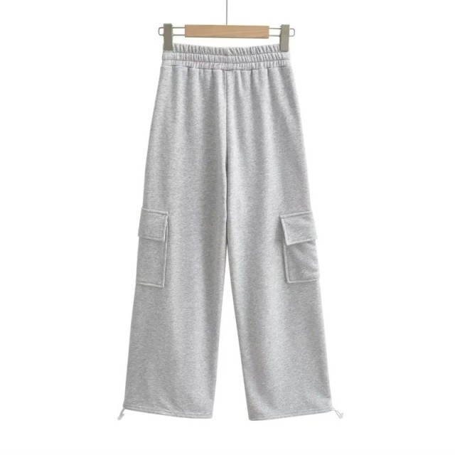 Casual Solid Color Straight Leg Pants