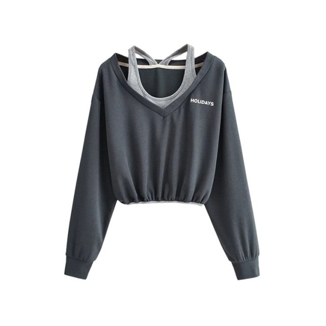 V-neck Color Blocking Sweater