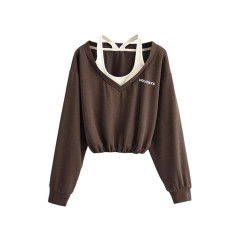 V-neck Color Blocking Sweater