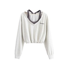 V-neck Color Blocking Sweater