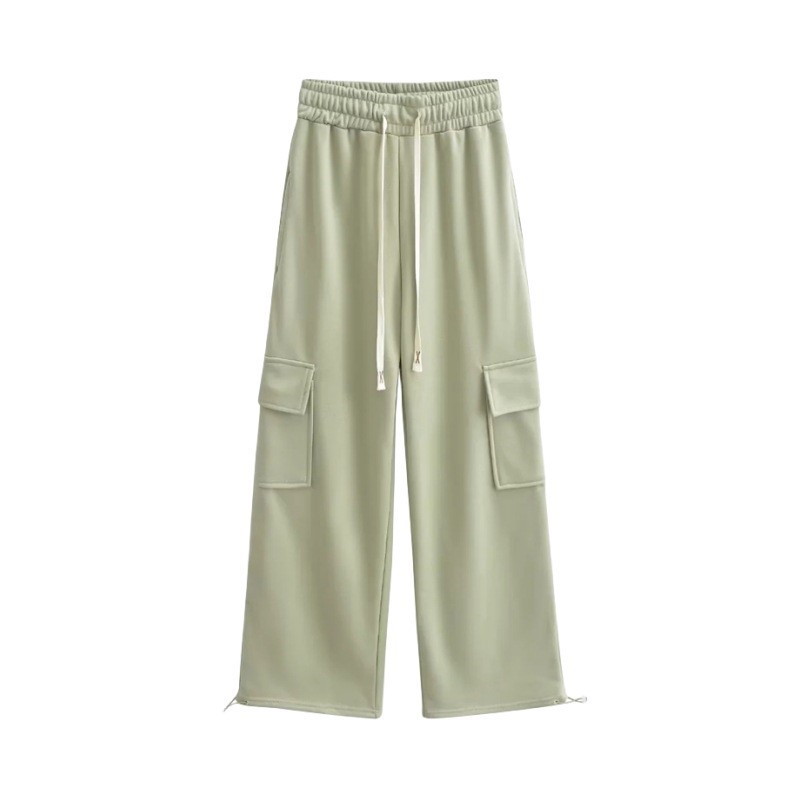 Casual Solid Color Straight Leg Pants