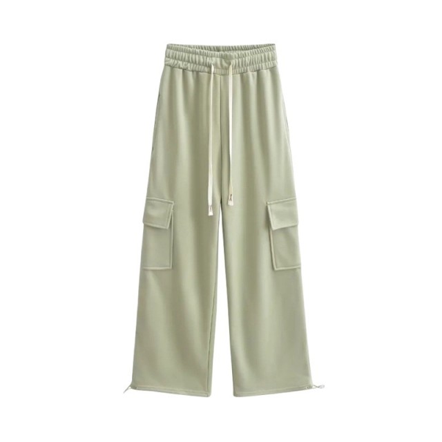 Casual Solid Color Straight Leg Pants