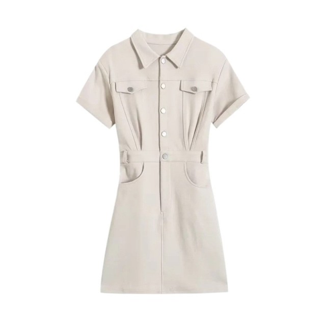 POLO Neck Short Sleeved Dress