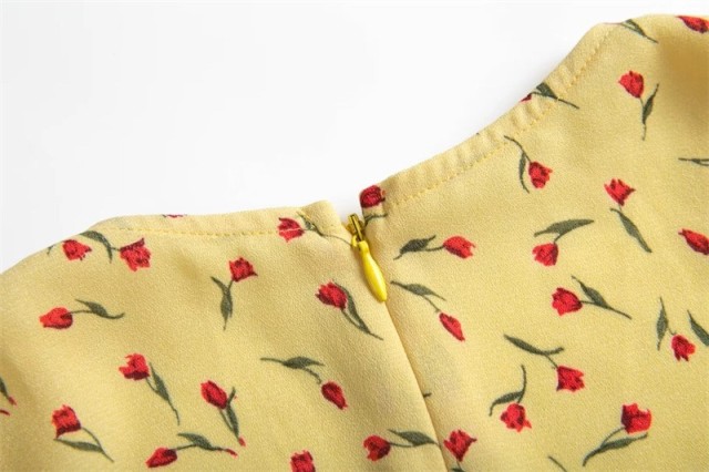 Vintage Square Neck Dress