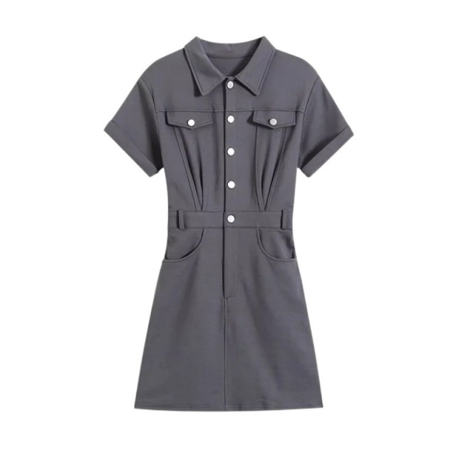 POLO Neck Short Sleeved Dress