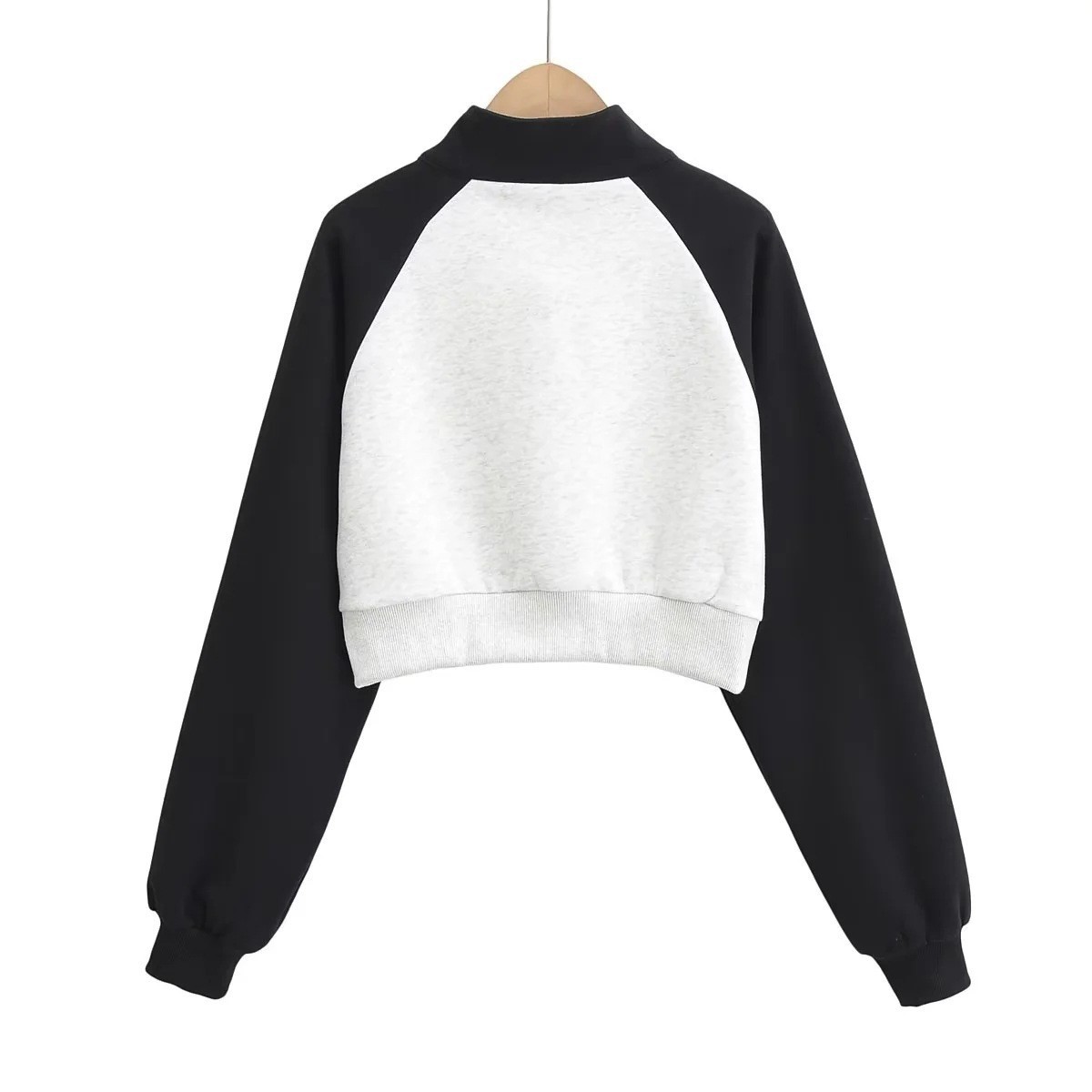 Spliced Half Zip Top