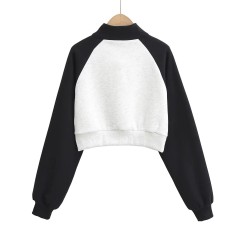 Spliced Half Zip Top