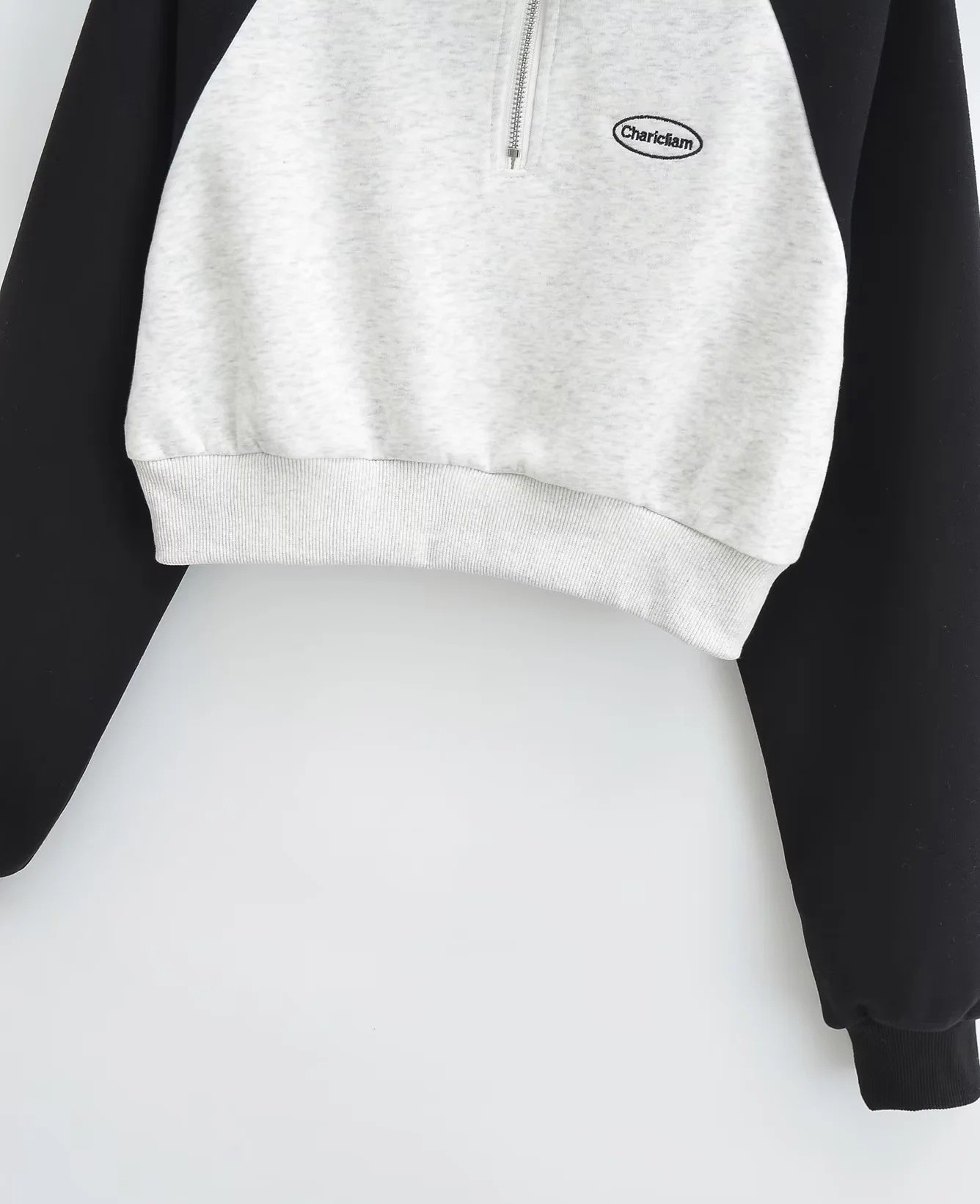 Spliced Half Zip Top
