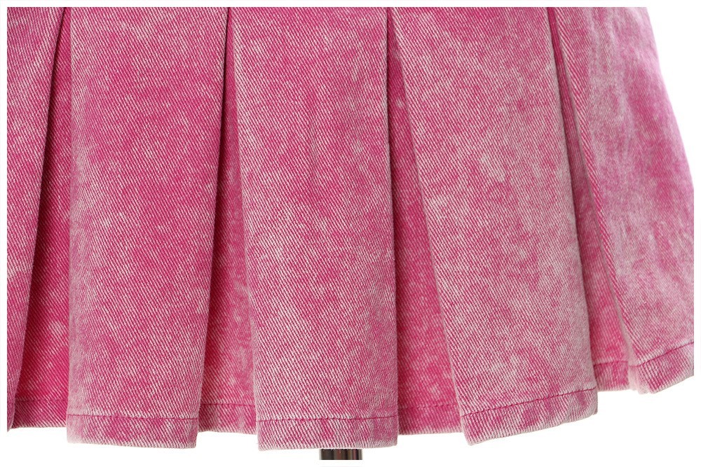 Denim Snowflake Short Skirt