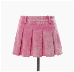 Denim Snowflake Short Skirt