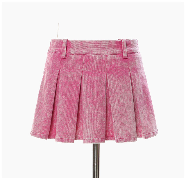 Denim Snowflake Short Skirt