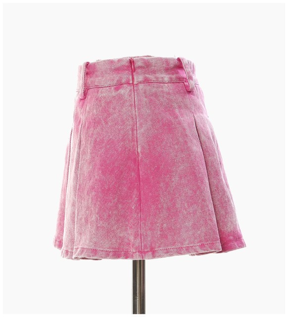 Denim Snowflake Short Skirt