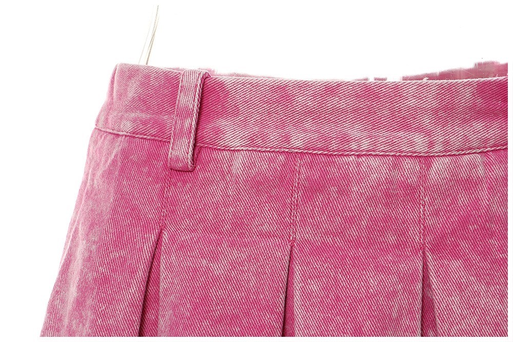 Denim Snowflake Short Skirt