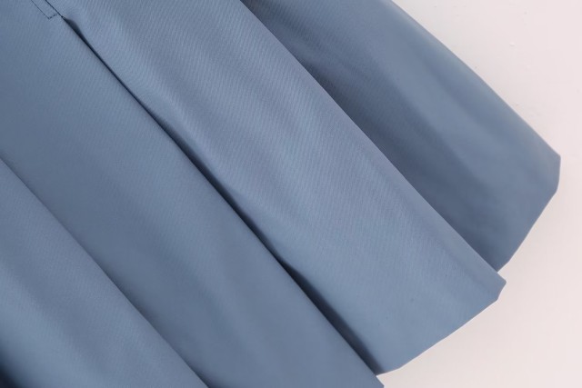 Wide Pleated Shirt Style Dress
