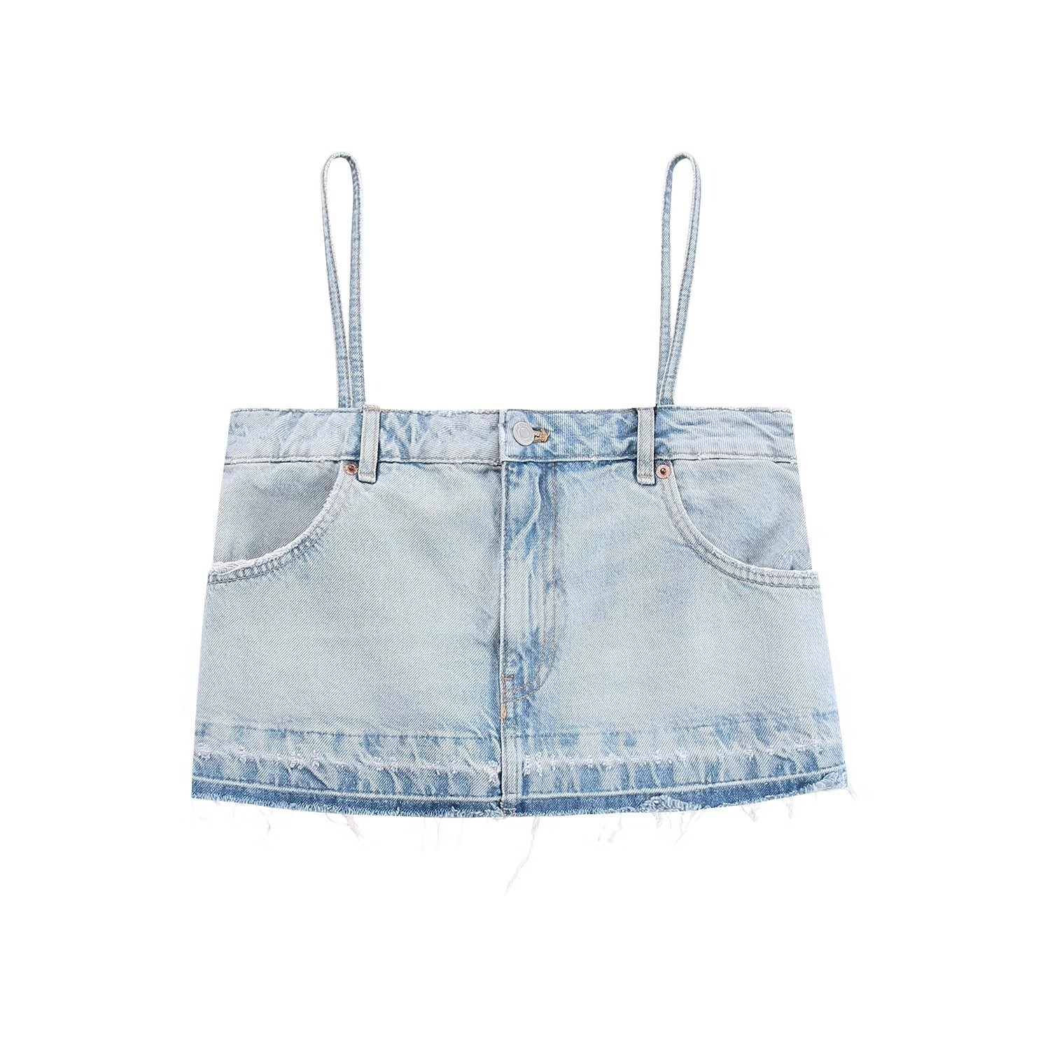 Denim Strap Top