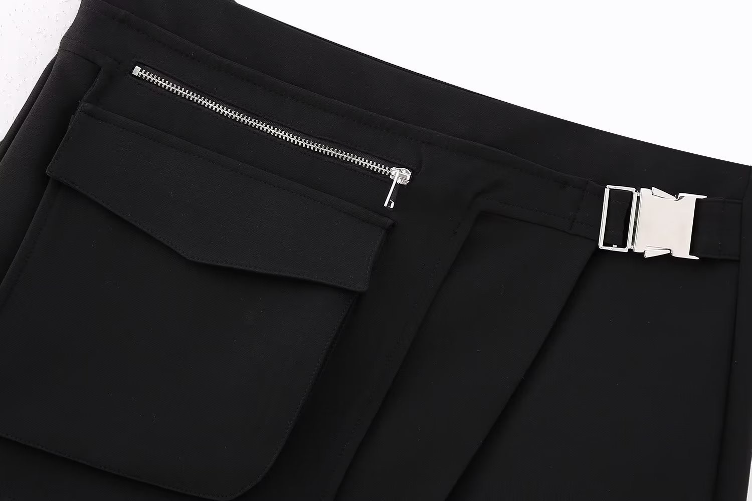 Pocket Embellished Skirt