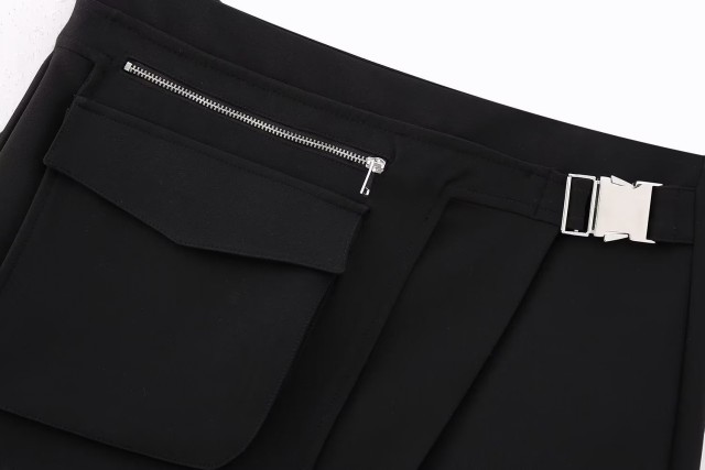 Pocket Embellished Skirt